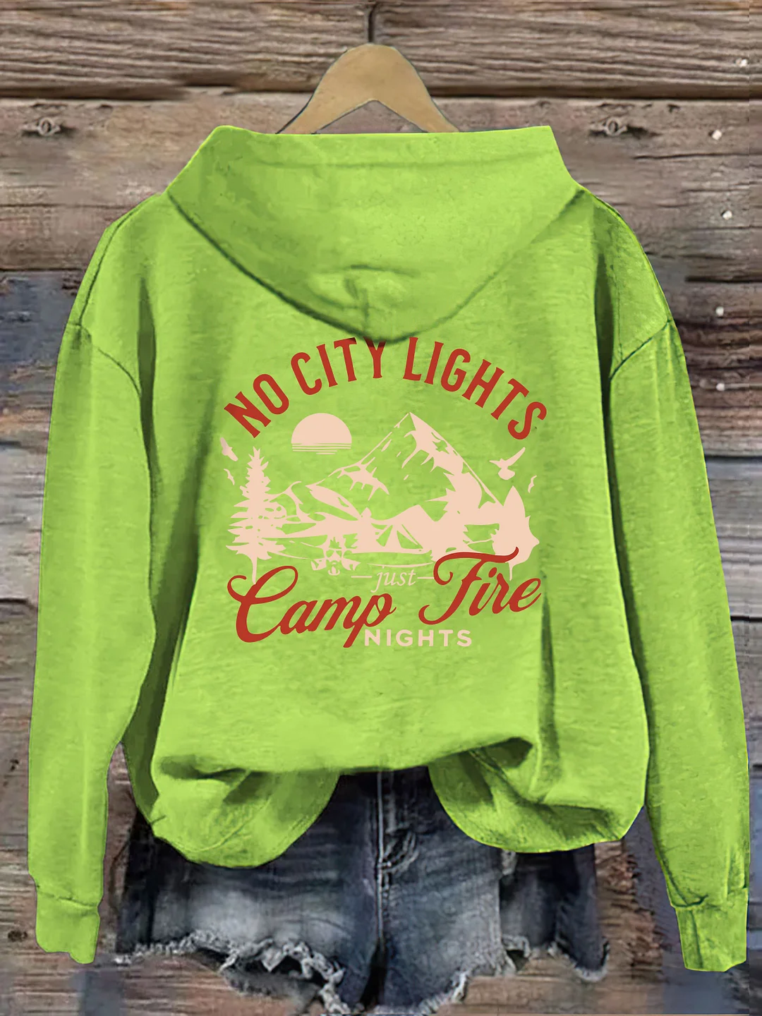 No City Lights Just Camp Fire Nights Hoodie