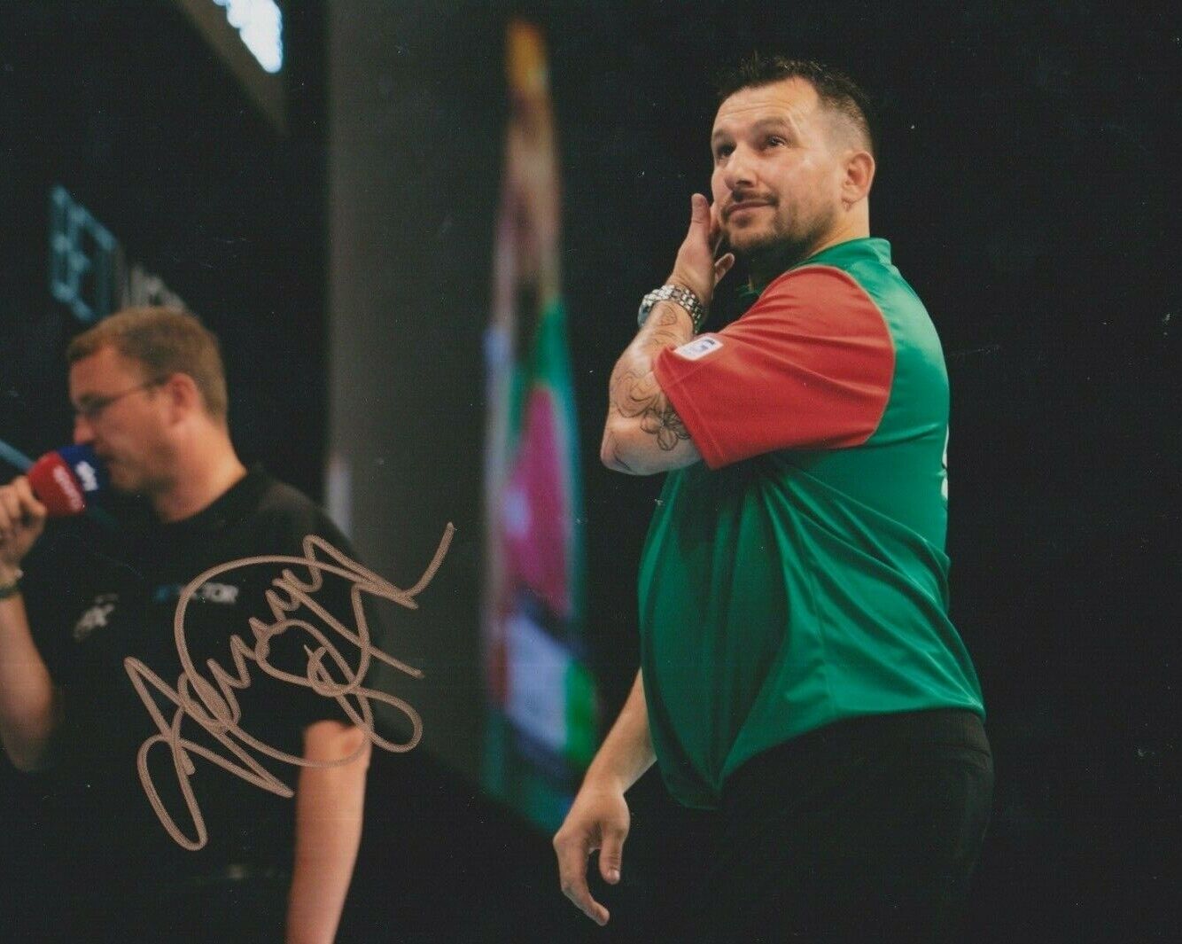 Jonny Clayton **HAND SIGNED** 8x10 Photo Poster painting ~ Darts ~ AUTOGRAPHED