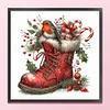 (US Only)Xmas Boot Printed Cross Stitch Kit 40x40cm DIY 11CT Embroidery Craft Set Art