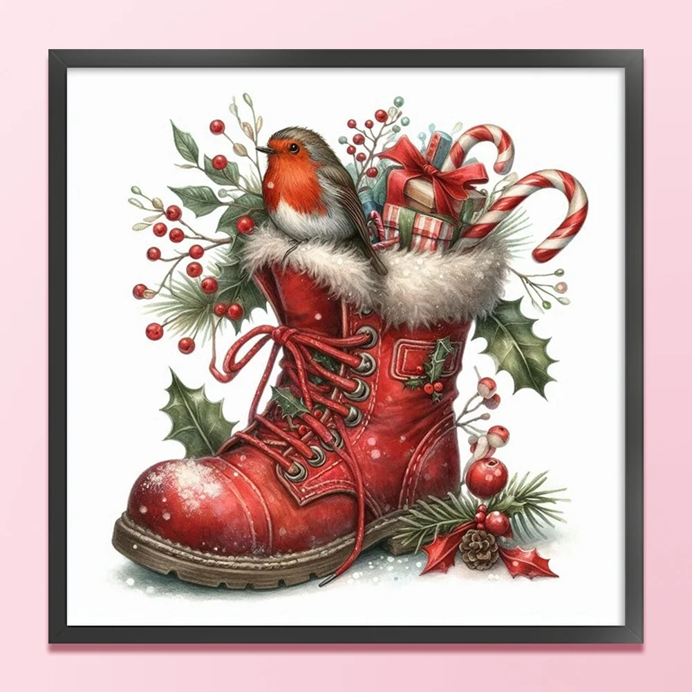 11CT Full Stamped Cross Stitch Kit - Christmas Boots (40*40cm)
