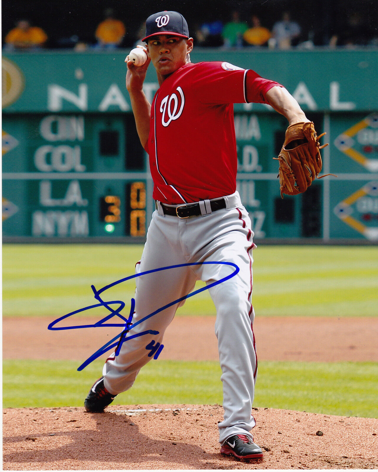 JOE ROSS WASHINGTON NATIONALS ACTION SIGNED 8x10