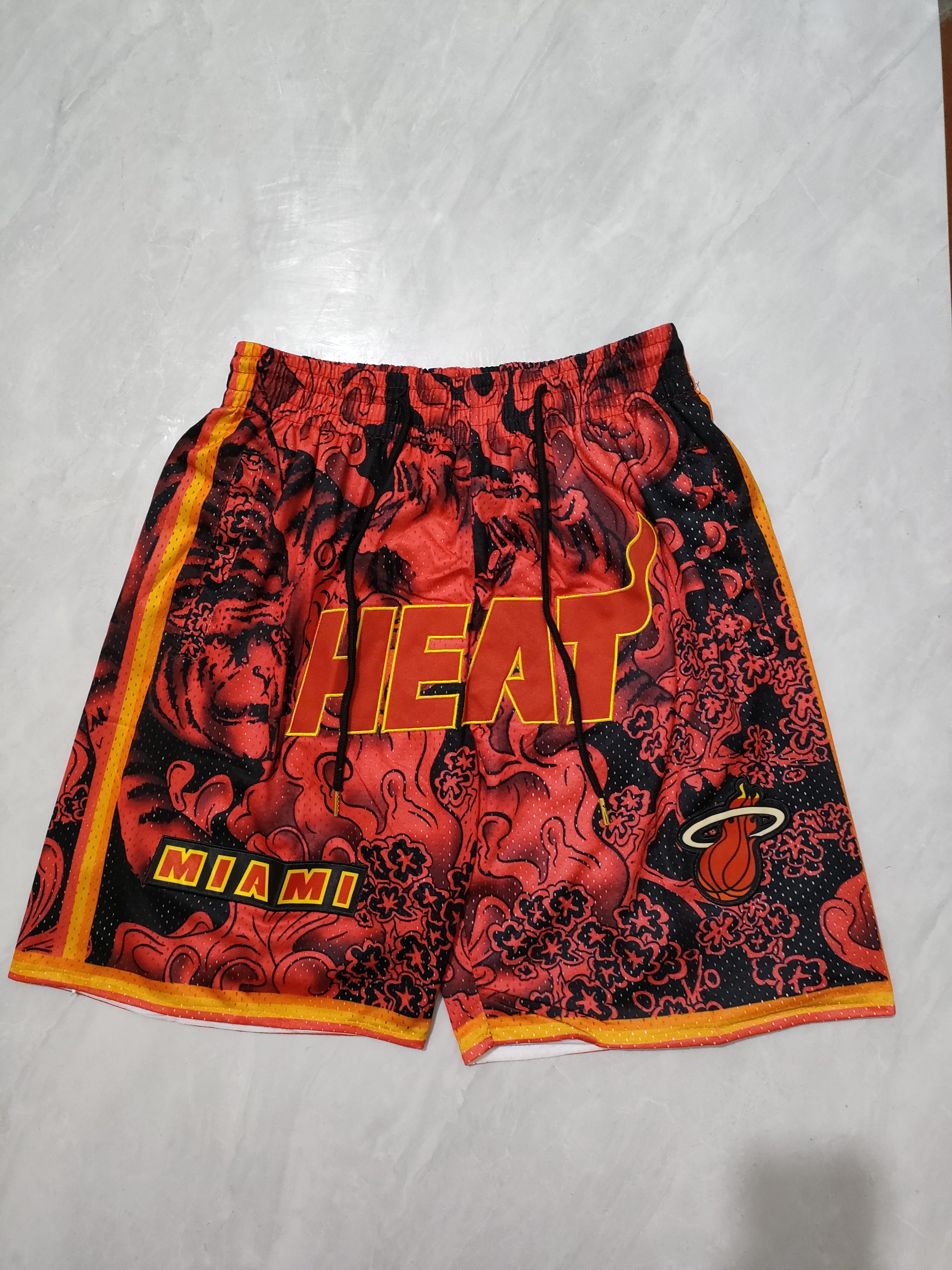 Miami Heat Red Pocket Pants Shorts