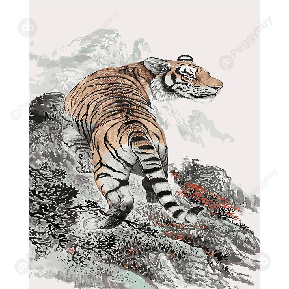 

40*50CM Paint By Numbers-Mountain Tiger, 501 Original