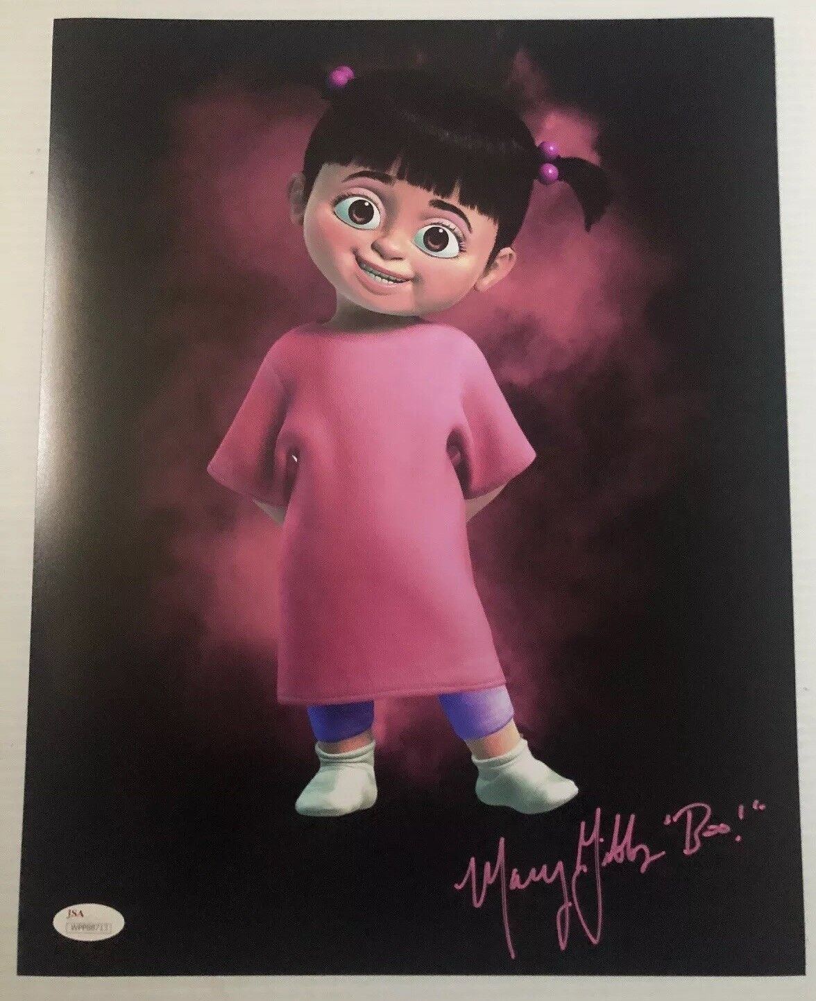 Mary Gibbs Signed Autographed 11x14 Photo Poster painting Monsters Inc Boo Full Name JSA COA 3