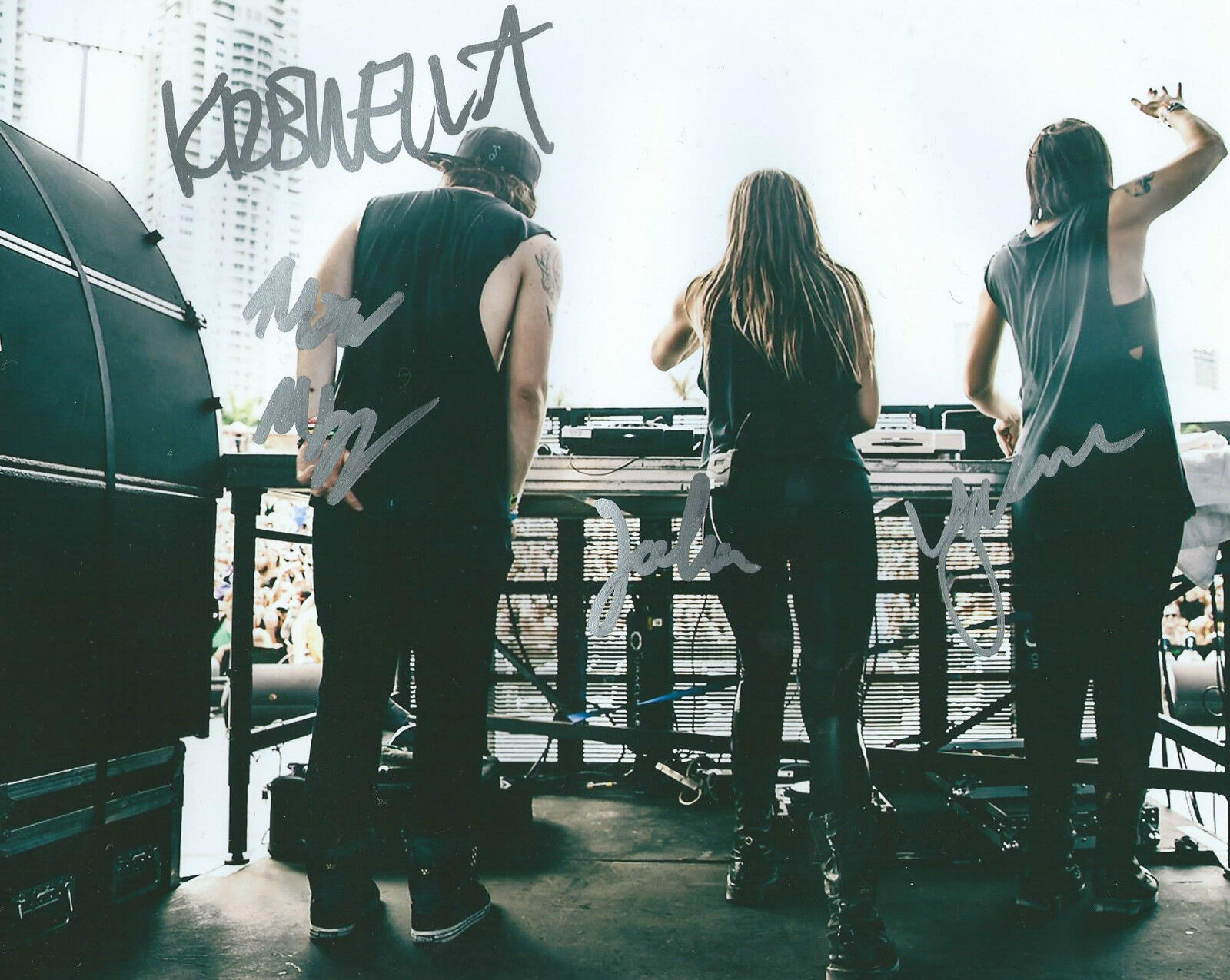 **GFA Dubstep Techno Group *KREWELLA* Signed 8x10 Photo Poster painting K3 PROOF COA**