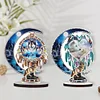 2pcs Wolf Dreamcatcher DIY Diamond Painting Single Sided Wooden Ornaments