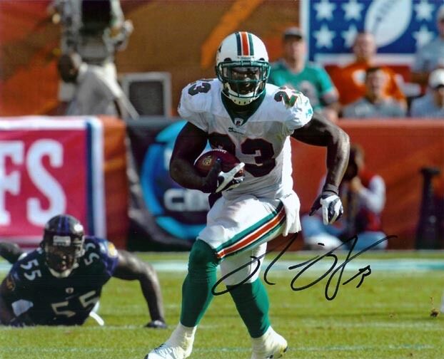 *RONNIE BROWN*SIGNED*AUTOGRAPHED*Photo Poster painting*MIAMI*DOLPHINS*NFL*FOOTBALL*COA*8 X 10