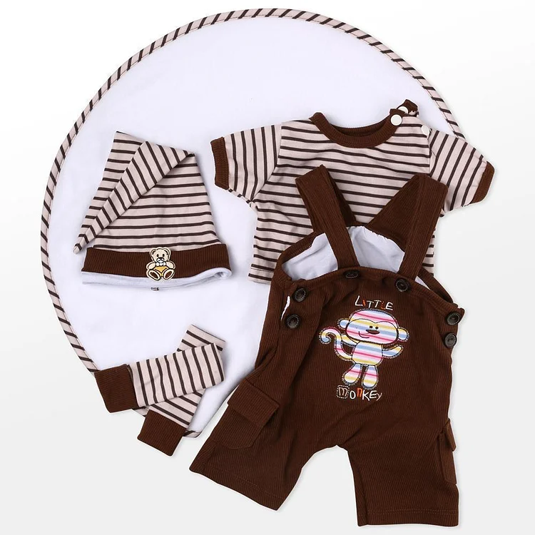  Reborn Babypuppen Kleidungen Braune Outfits für 20"- 22" Reborn Babypuppe Mädchen Outfits - RSDP-Rebornbabypuppen-Rebornbabypuppen.de