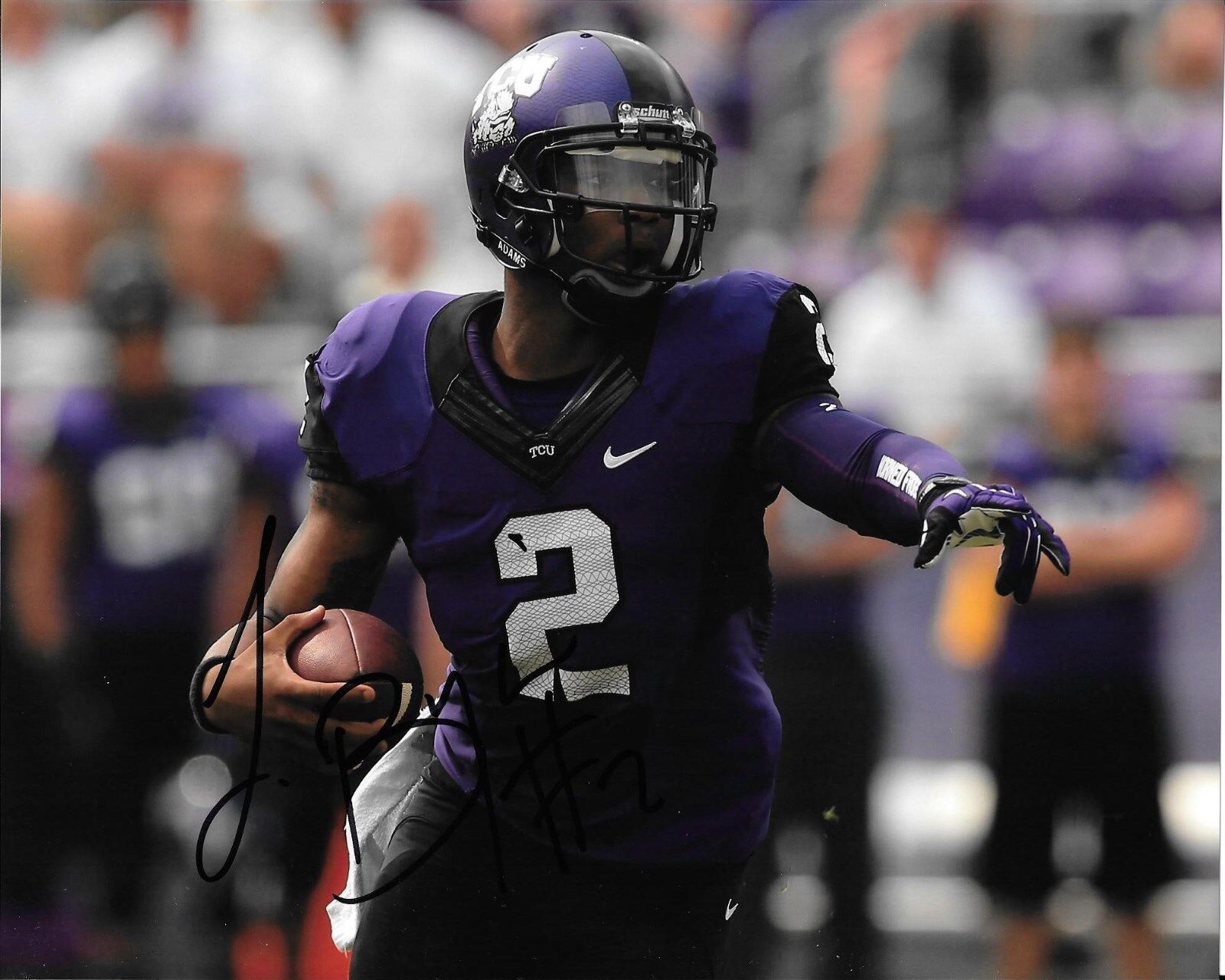 TREVONE BOYKIN HAND SIGNED TEXAS CHRISTIAN TCU HORNED FROGS 8X10 Photo Poster painting W/COA