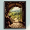 Door The Lord of The Rings Full 14CT DIY Counted Cross Stitch Kits 40x50cm for Adults Home Decor
