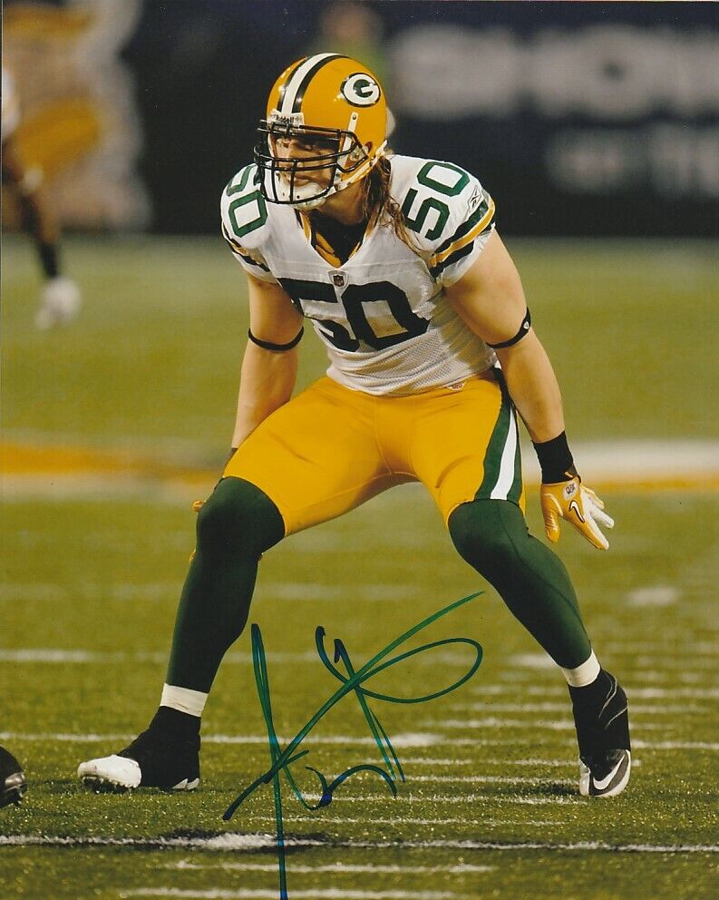 AJ HAWK SIGNED GREEN BAY PACKERS FOOTBALL 8x10 Photo Poster painting #3 AUTOGRAPH EXACT PROOF!