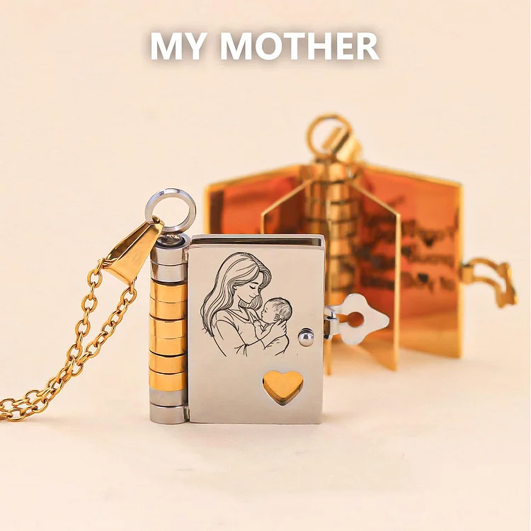 For Mom - You're A Perfect Mom Book Necklace