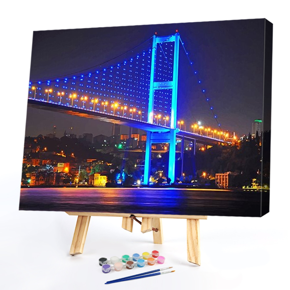 

40*50CM - Paint By Numbers - Night Bridge, 501 Original