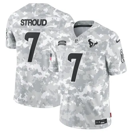 Men's Houston Texans C.J. Stroud  Arctic Camo 2024 Salute to Service Limited Jersey