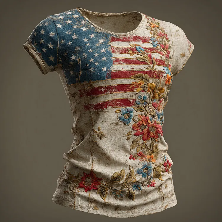 37Necklaces US 250th Anniversary Art Print Short-Sleeve T-Shirt