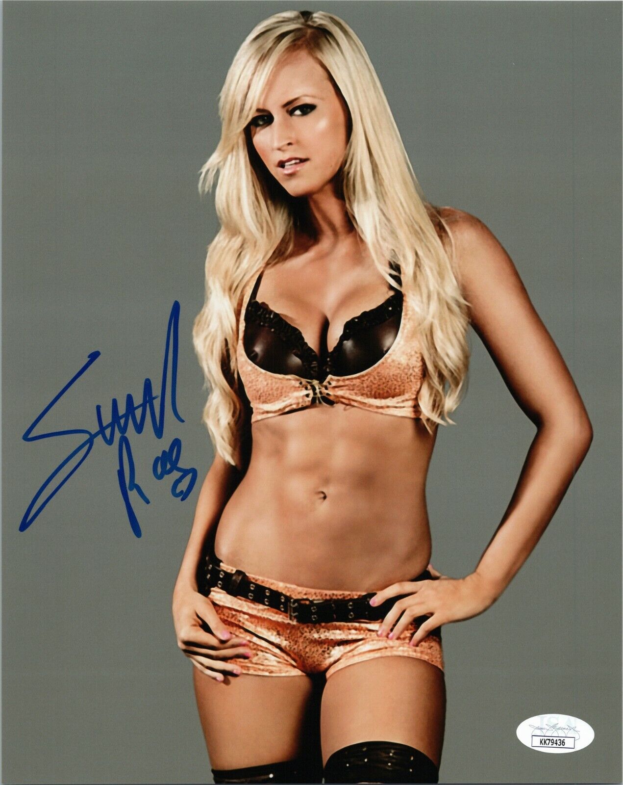 DANIELLE MONET ~SUMMER RAE Authentic Hand-Signed WWE DIVA