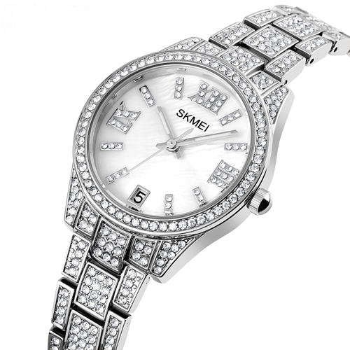 Luxury Iced Out Diamond Quartz Women Wristwatch-VESSFUL