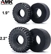 AMK 4pcs RC Crawler Tyre 2.2inch Rubber Tyres with Foam Inserts 67x150mm for 1/10 RC Crawler Car A-xial Wraith 90018 90048 RR10 SCX10 D90 T-raxxas TRX4 Wheel Tires