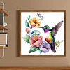 Flowers And Hummingbirds - 18CT Stamped Cross Stitch 20*20cm/7.87*7.87in