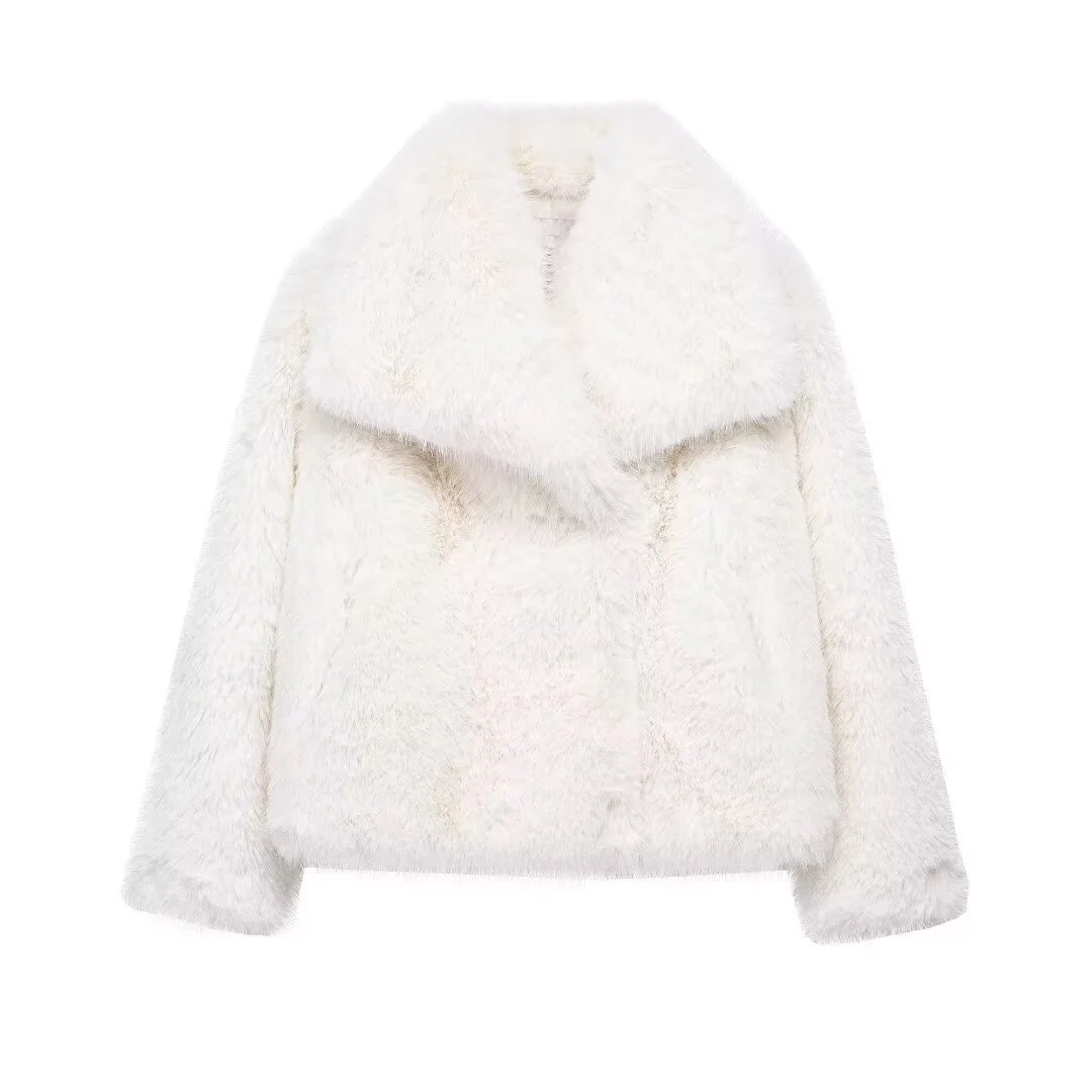 Nigikala Nigikala Women's Winter Fashion Temperament Style Wind Artificial Fur Coat D69352