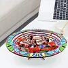 (US Local)Diamond Painting Wooden Serving Tray Decorative Diamond Painting Dining Plate(C)