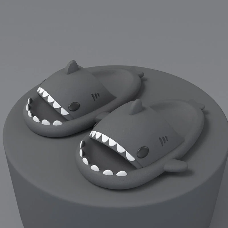 Man Women Shark Slippers Summer Adult Couple Slippers Indoor And Outdoor Funny Home Shoes Lovely Cartoon Cute Animal Slipper