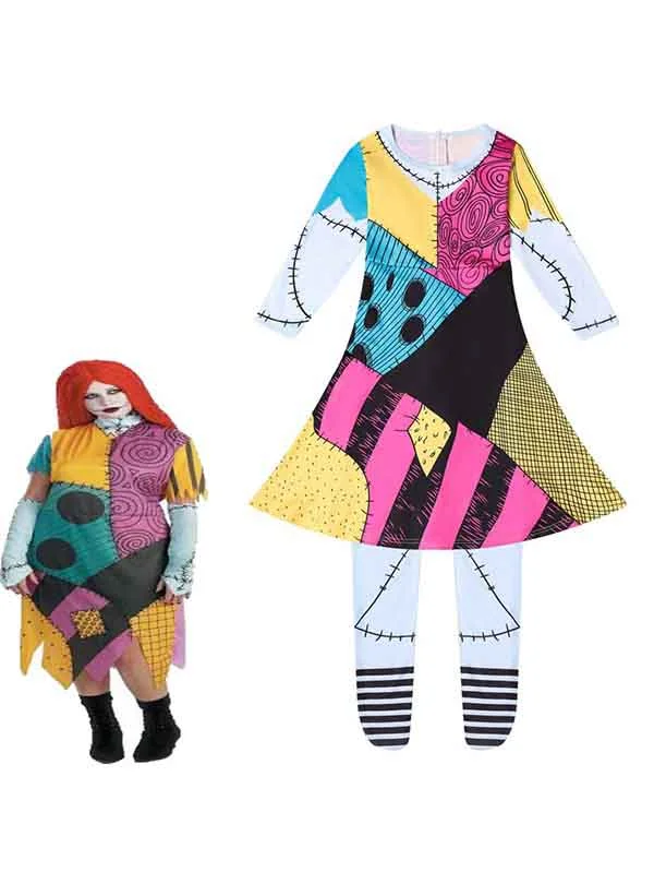 Sally Nightmare Before Christmas Costume For Kids-elleschic