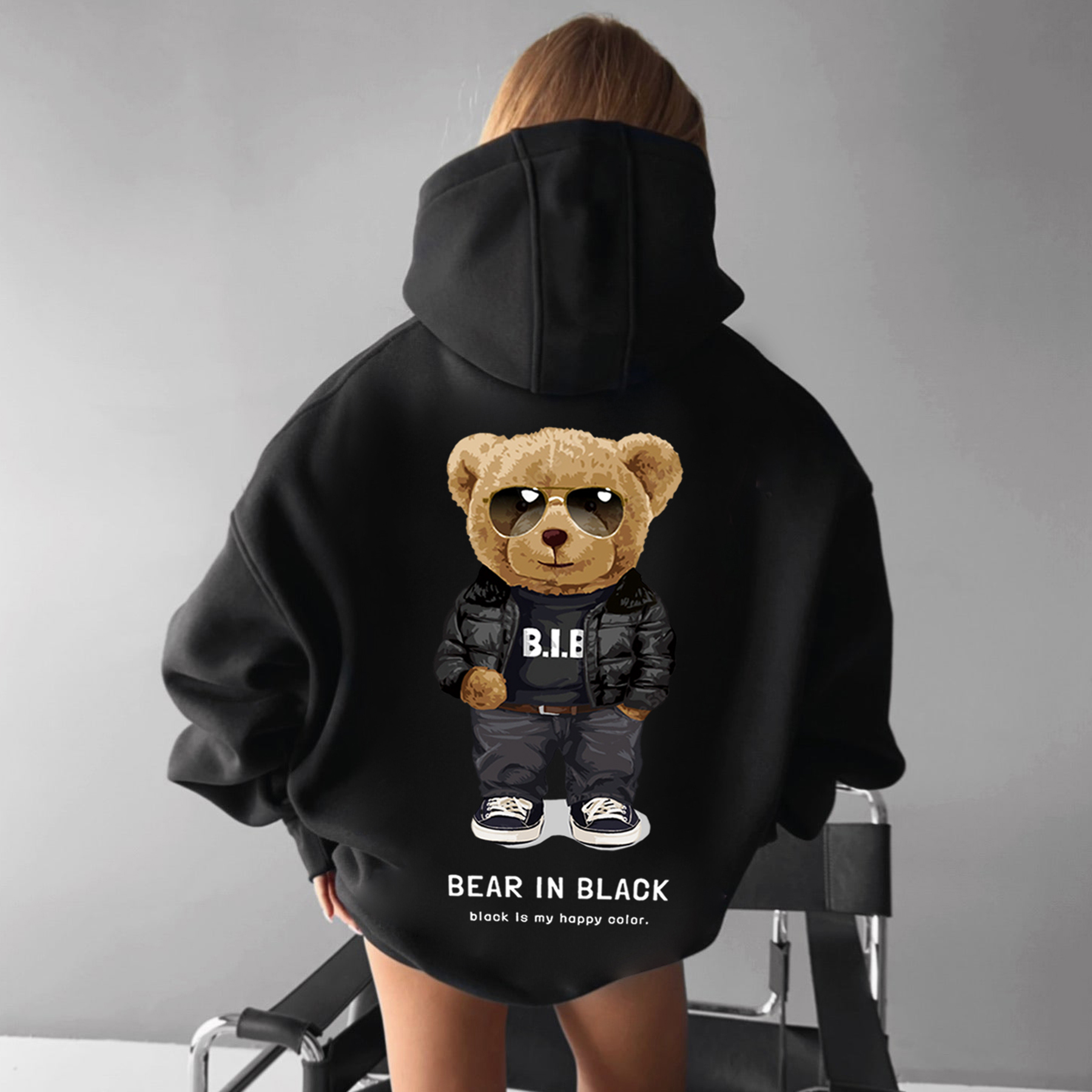 Oversize Teddy Bear Hoodie / [blueesa] /