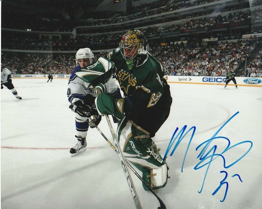 MARTY TURCO SIGNED DALLAS STARS GOALIE 8x10 Photo Poster painting #7 Autograph