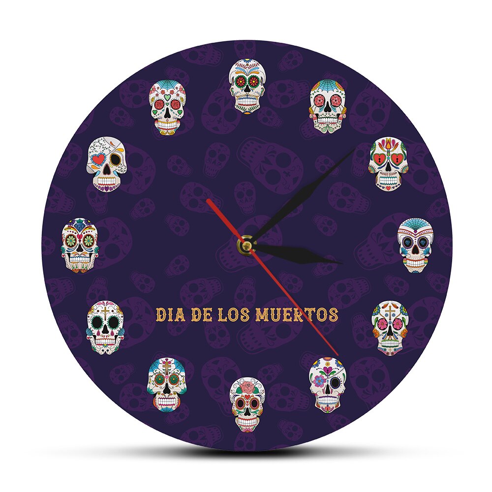 

Mexico Day of the Dead - Frameless Acrylic Wall Clock, 501 Original