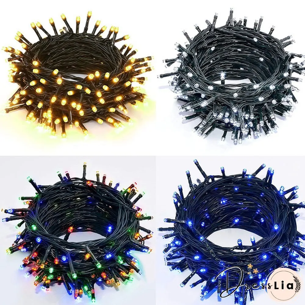 5M 50LEDs 10M 100LEDs LED String Lights Green Wire Remote Control USB Operated Timer Dimmable 8 Modes Fairy Twinkle Christmas Tree Lights Waterproof Starburst Lights for Christmas Birthday Bedroom Corridor Patio Wedding