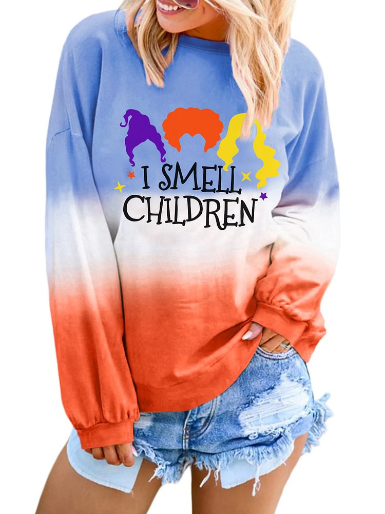 I Smell Children Tie Dye Long Sleeve Sweatshirt