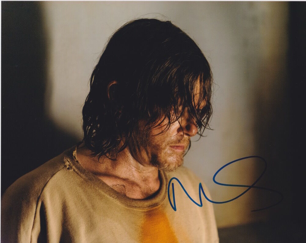 Norman Reedus (The Walking Dead) signed authentic 8x10 Photo Poster painting COA