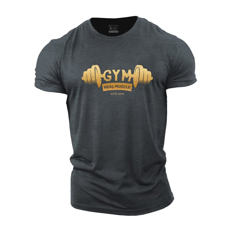 Cotton Real Muscle Graphic T-shirts tacday