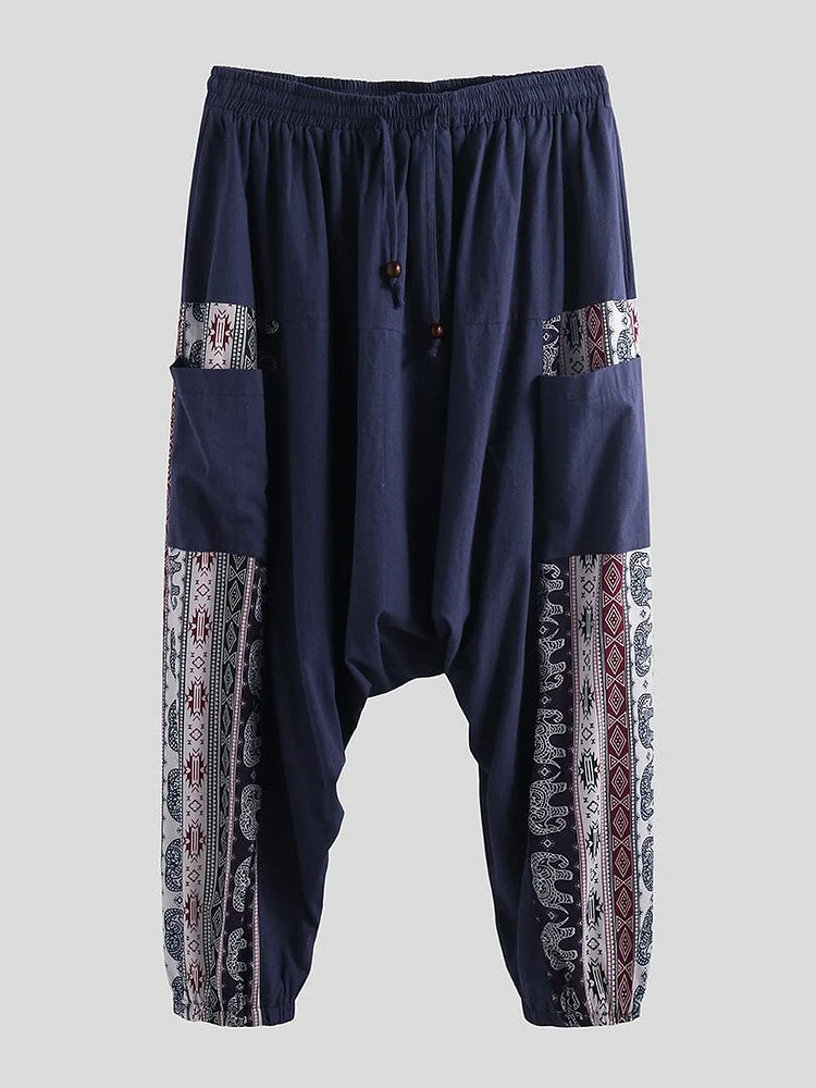 Men's Ethnic Style Casual Pants Shift Print Men's Bloomers