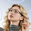 BT6.0 AI Transparent Smart Glasses 156 Languages Intelligent Translator Eyeglasses Type-C Charging HiFi Stereo Headset Glasses for Business Travel Meeting