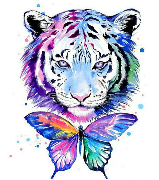 

Abstract Tiger And Butterfly – Paint By Numbers - 40*50CM, 501 Original