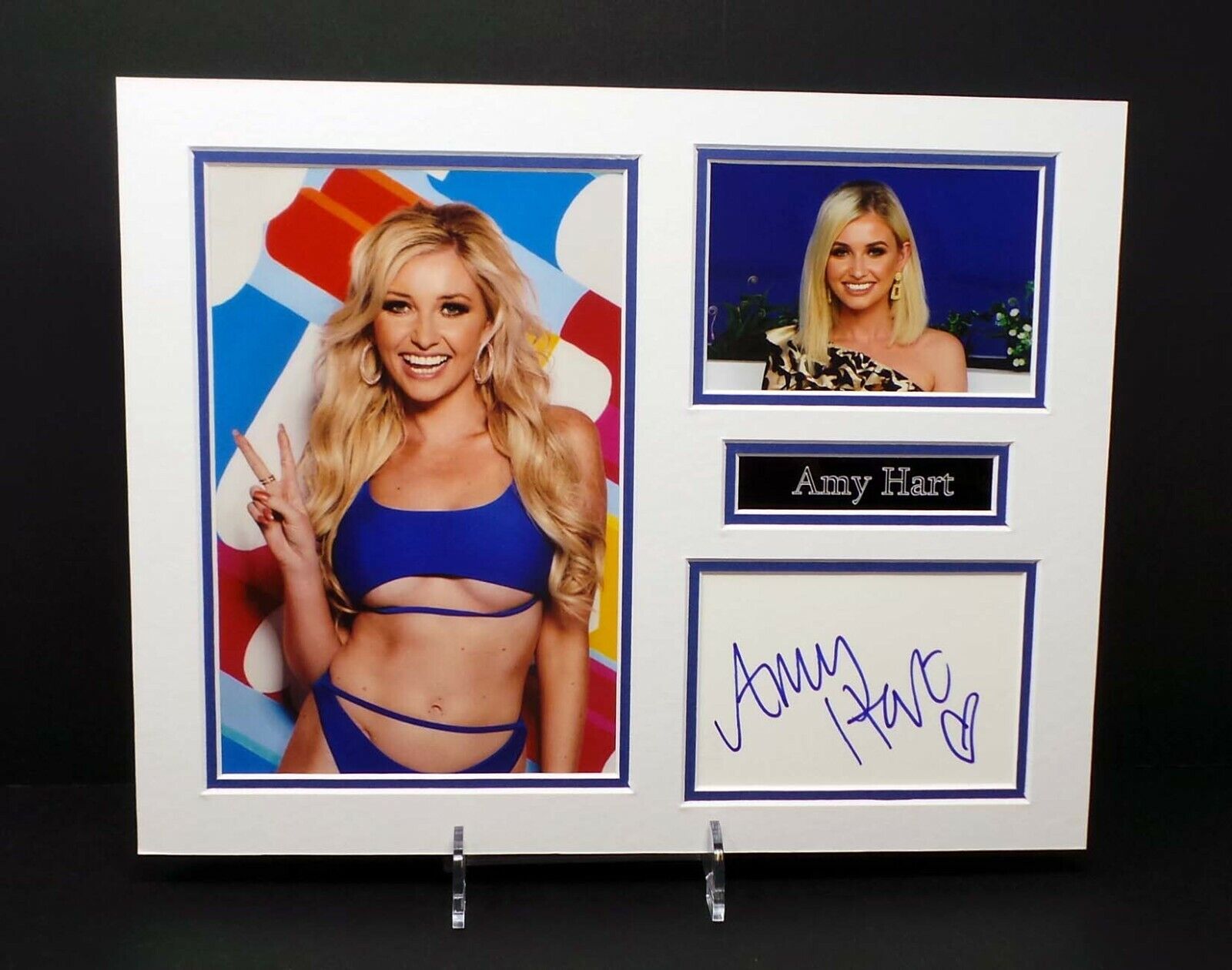 Amy HART SEXY Signed Mounted Photo Poster painting Display 3 AFTAL RD COA Love Island Contestant