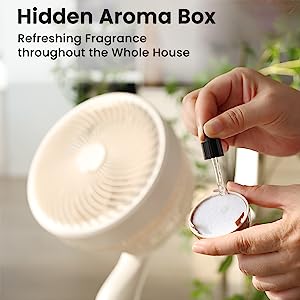 aroma pedestal fan for bedroom, standing fan, oscillating fan, room fan, quiet fan, fan with remote