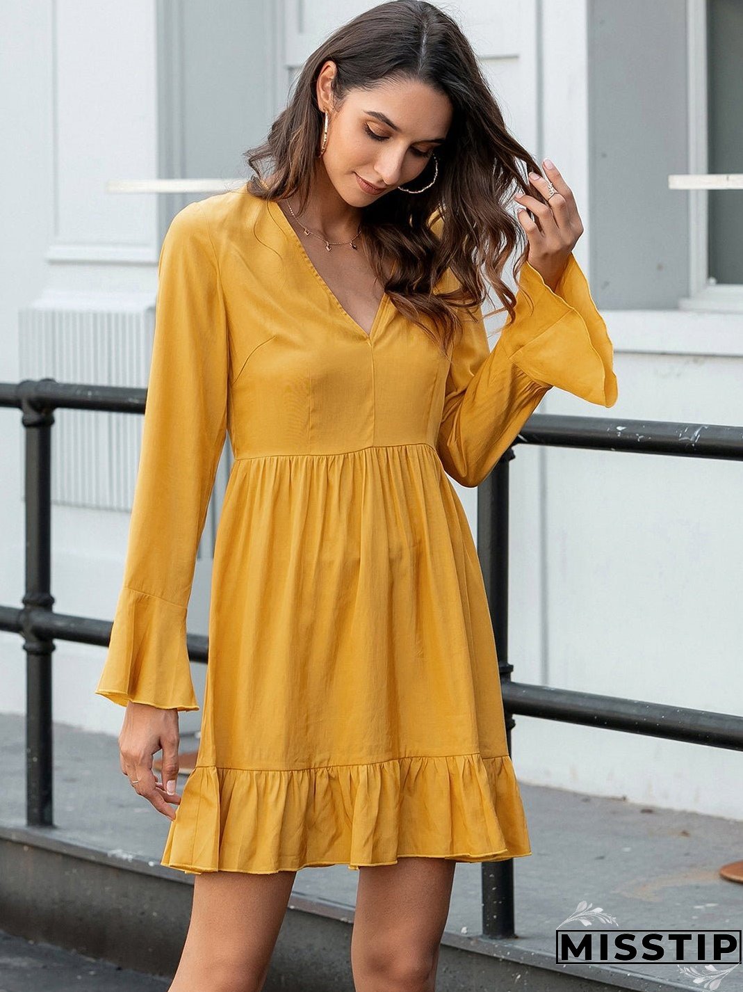 Yellow casual dress
