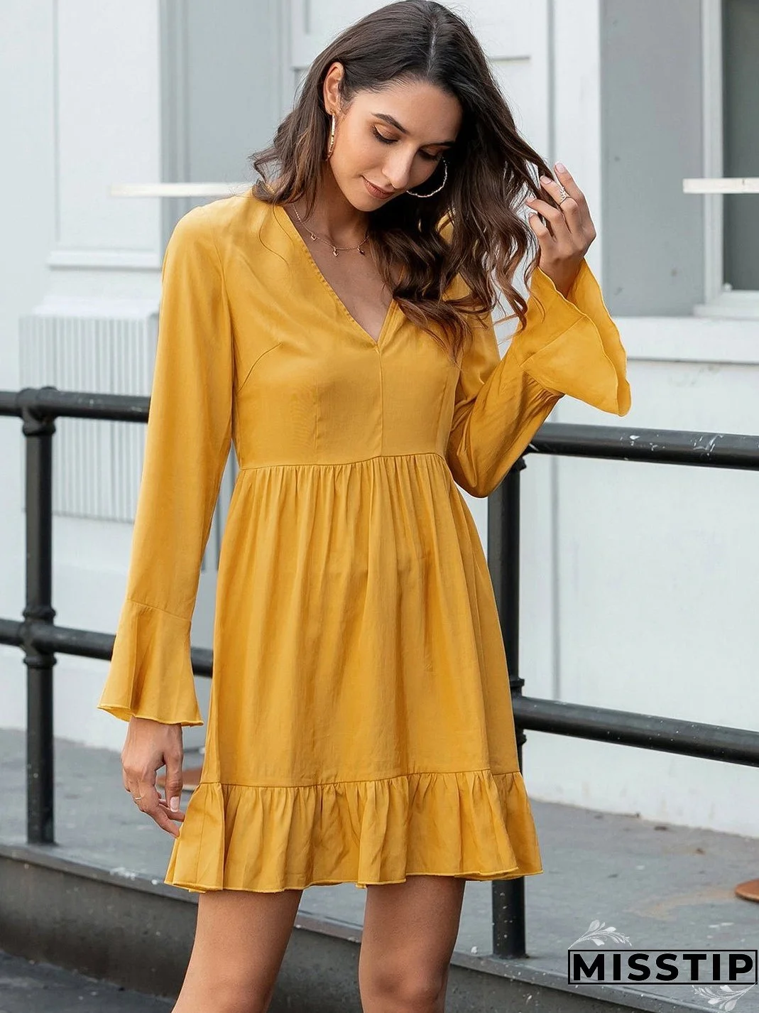 Yellow casual dress