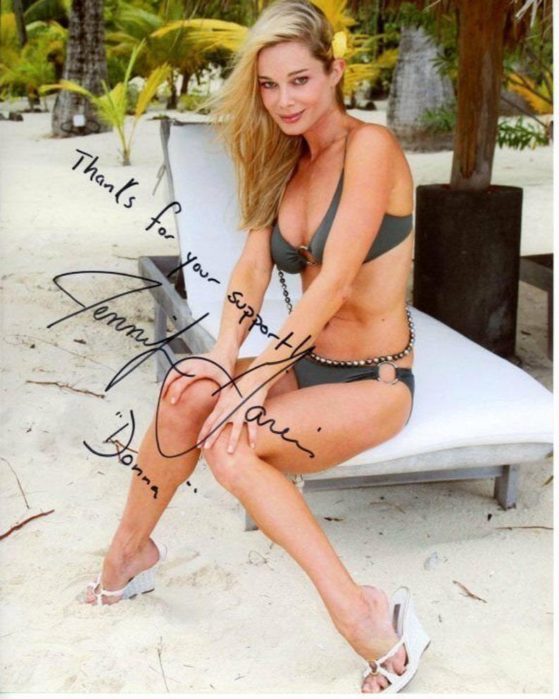 Jennifer gareis signed autographed sexy bikini Photo Poster painting