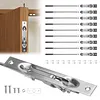 [US Local Warehouse] 10 Packs Lever Extension Flush Bolt 16.54in Latch Slide Bolt Lock Solid Stainless Steel French Door Locks for Commercial Applications Store School Office