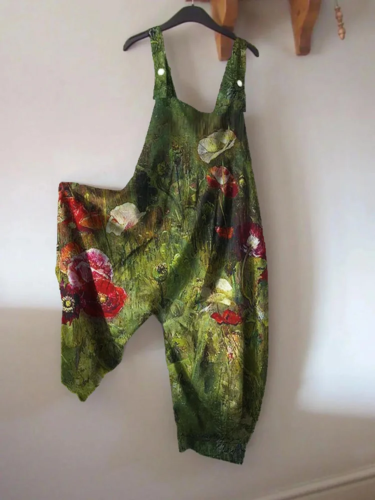 Retro Floral One Piece Jumpsuit