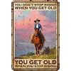 Cowgirl Riding Horse - Vintage Metal Signs - 20*30cm/30*40cm - Western