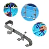2pcs Pool Leaf Skimmer Net Holder Multifunctional Hook Design Skimmer & Cleaning Tool Bracket No-Drill Clip Installation for Home Swimming Leisure Time