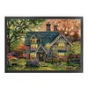 >SALE<Full Embroidery Cotton Thread 14CT Print Autumn Garden Villa Cross Stitch59x42cm
