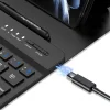 Suitable For Samsung Z Fold3/Z Fold4 Bluetooth Keyboard Plain Leather Case With Wireless Mouse Ultra-Thin Bracket