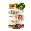 Multifunctional Rotating Hot Pot Prep Tray - Home Kitchen Prep Essential, Vegetable Platter, Multi-Layer Side Dish Rack