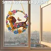 Diamond Art Window Catcher Kit Dachshund Floral Wreath 9.45x9.45in